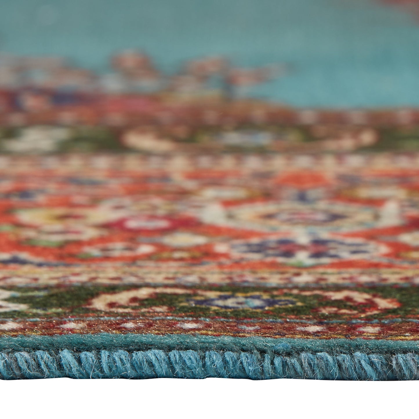 Tabriz rug turquoise